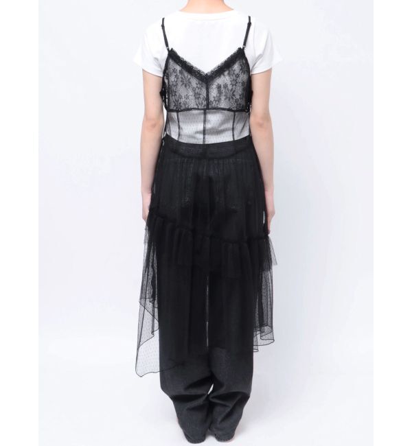 CALNAMUR「TULLE CAMISOLE DRESS/チュールキャミソールドレス」|ワンピース|