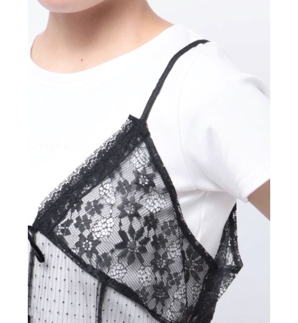 CALNAMUR「TULLE CAMISOLE DRESS/チュールキャミソールドレス」|ワンピース|