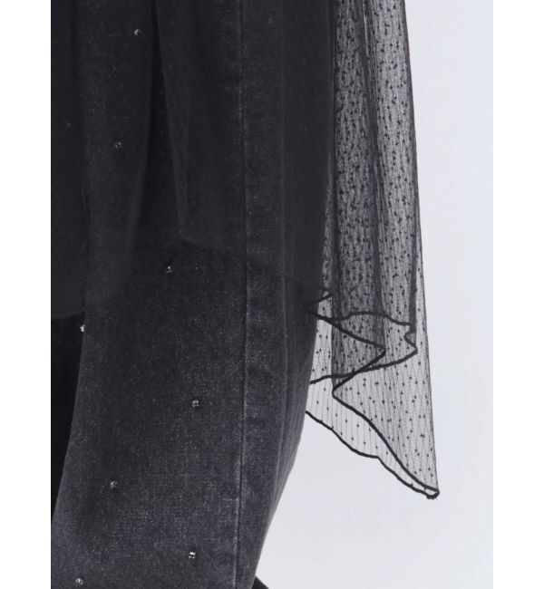 CALNAMUR「TULLE CAMISOLE DRESS/チュールキャミソールドレス」|ワンピース|