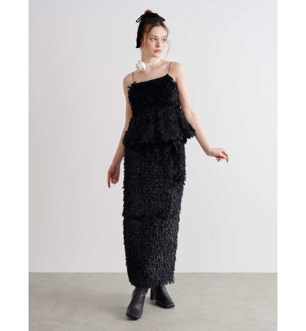 CALNAMUR「FEATHER LIKE TIGHT SK/フェザーライクタイトスカート【セットアップ対応商品】」|スカート|