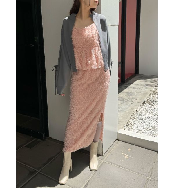 CALNAMUR「FEATHER LIKE TIGHT SK/フェザーライクタイトスカート【セットアップ対応商品】」|スカート|