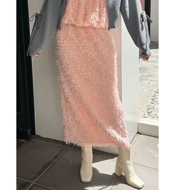 CALNAMUR「FEATHER LIKE TIGHT SK/フェザーライクタイトスカート【セットアップ対応商品】」|スカート|