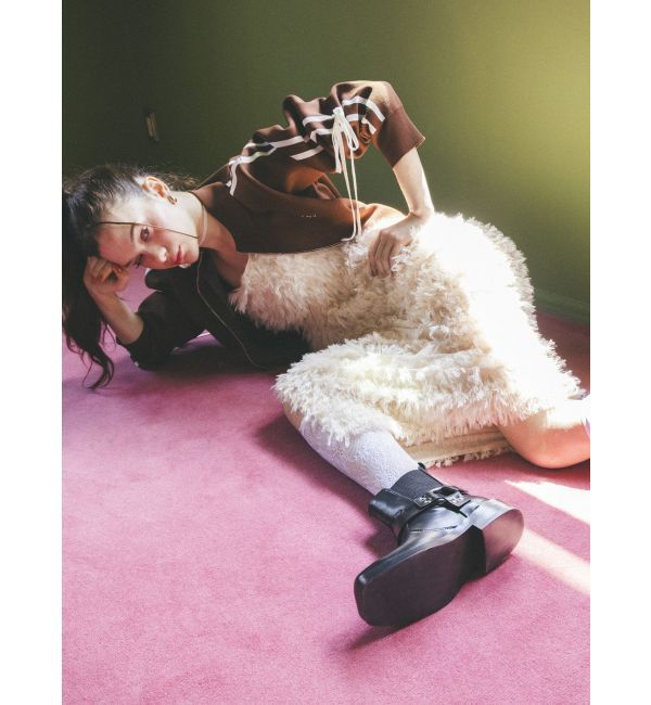 CALNAMUR「FEATHER LIKE TIGHT SK/フェザーライクタイトスカート【セットアップ対応商品】」|スカート|