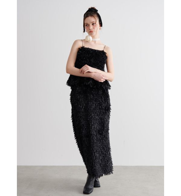 CALNAMUR「FEATHER LIKE TIGHT SK/フェザーライクタイトスカート【セットアップ対応商品】」|スカート|