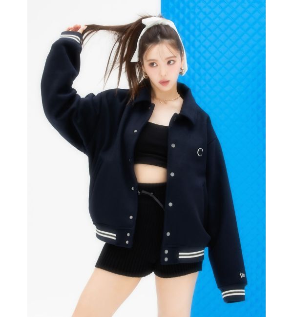 CALNAMUR「＜CALNAMUR&times;NEW ERA＞MELTON VARSITY CALNAMUR」|ブルゾン・スタジャン|