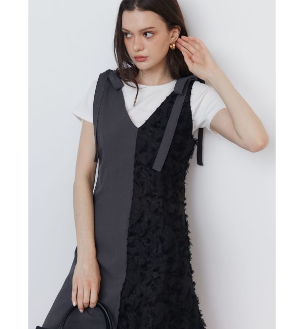 CALNAMUR「RIBBON 2WAY JUMPER OP/リボンWAYジャンパーワンピース」|ワンピース|