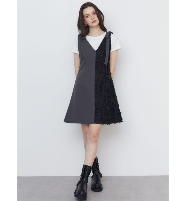 CALNAMUR「RIBBON 2WAY JUMPER OP/リボンWAYジャンパーワンピース」|ワンピース|