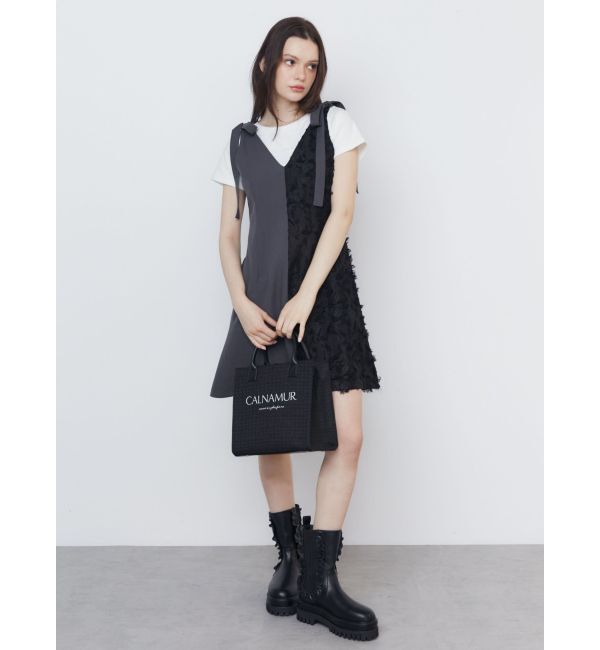 CALNAMUR「RIBBON 2WAY JUMPER OP/リボンWAYジャンパーワンピース」|ワンピース|