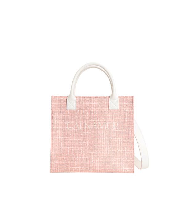 CALNAMUR「TWEED LOGO BAG/ツイードロゴバッグ」|その他|ピンク