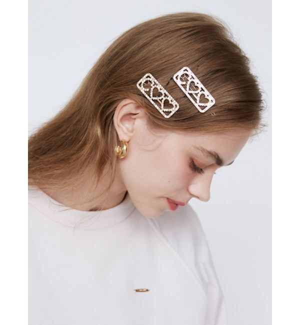 CALNAMUR「HEART BIJOU HAIR PIN/ハートビジューヘアピン」|その他|