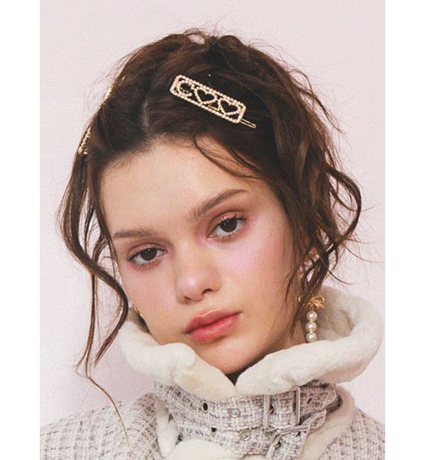 CALNAMUR「HEART BIJOU HAIR PIN/ハートビジューヘアピン」|その他|