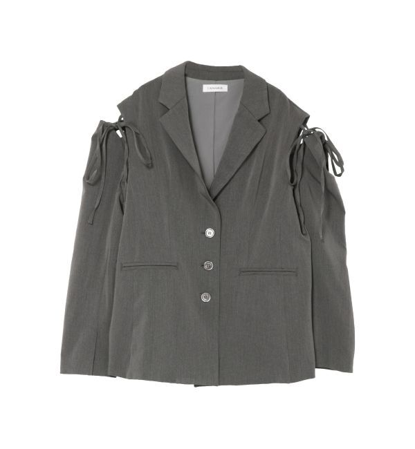 CALNAMUR「2WAY RIBBON JK/2WAYリボンジャケット」|その他|グレー