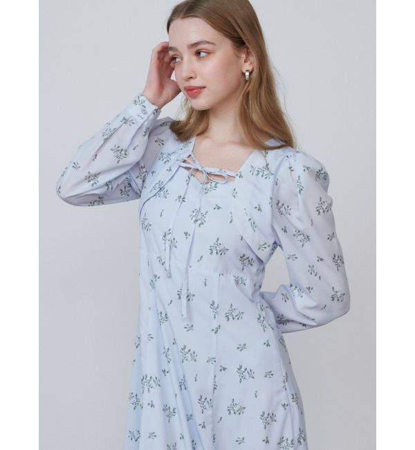 CALNAMUR「FLOWER PRINT FLARE OP/フラワープリントフレアワンピース」|ワンピース|