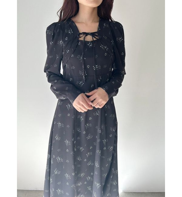 CALNAMUR「FLOWER PRINT FLARE OP/フラワープリントフレアワンピース」|ワンピース|