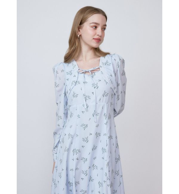 CALNAMUR「FLOWER PRINT FLARE OP/フラワープリントフレアワンピース」|ワンピース|