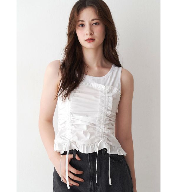 CALNAMUR「フェイクレイヤードビスチェ」|Tシャツ・カットソー|