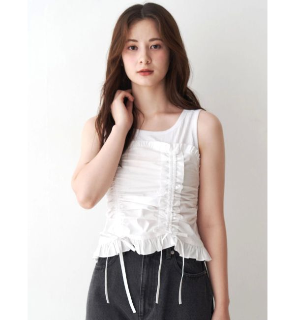 CALNAMUR「フェイクレイヤードビスチェ」|Tシャツ・カットソー|