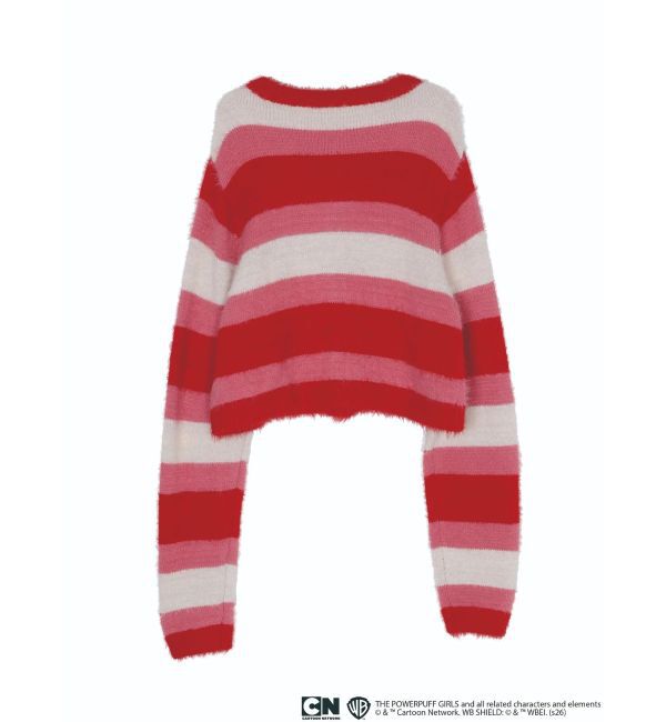 CALNAMUR「【パワーパフ ガールズ】カラーボーダーニットカーデ」|カーディガン|