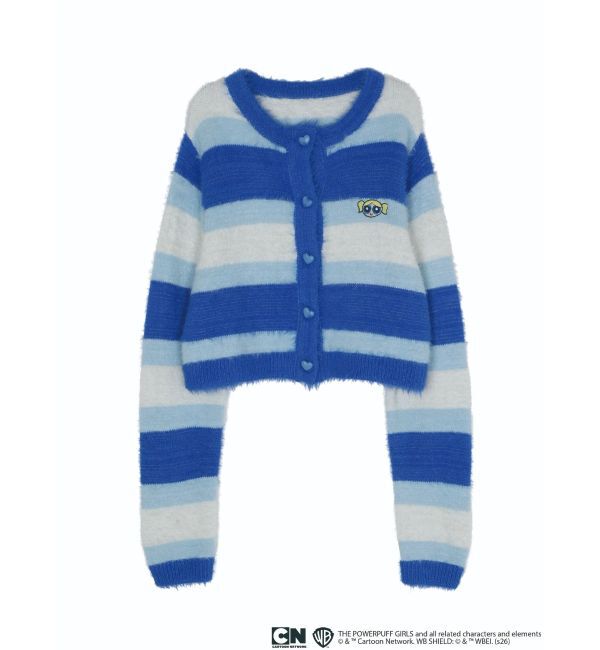 CALNAMUR「【パワーパフ ガールズ】カラーボーダーニットカーデ」|カーディガン|