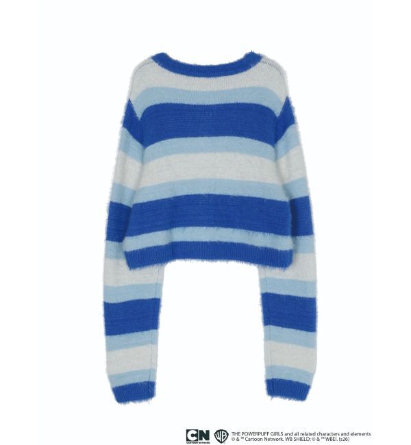 CALNAMUR「【パワーパフ ガールズ】カラーボーダーニットカーデ」|カーディガン|