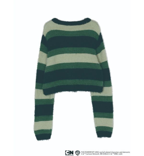 CALNAMUR「【パワーパフ ガールズ】カラーボーダーニットカーデ」|カーディガン|