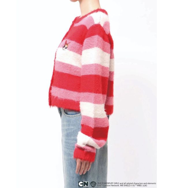 CALNAMUR「【パワーパフ ガールズ】カラーボーダーニットカーデ」|カーディガン|