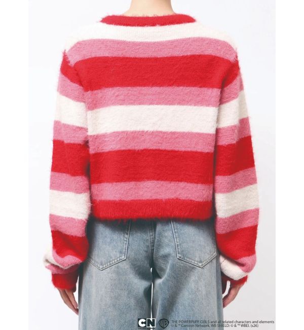 CALNAMUR「【パワーパフ ガールズ】カラーボーダーニットカーデ」|カーディガン|