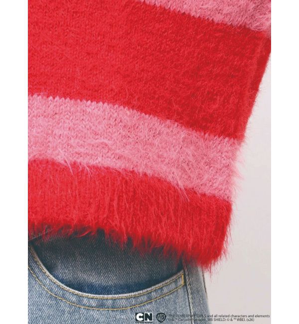 CALNAMUR「【パワーパフ ガールズ】カラーボーダーニットカーデ」|カーディガン|