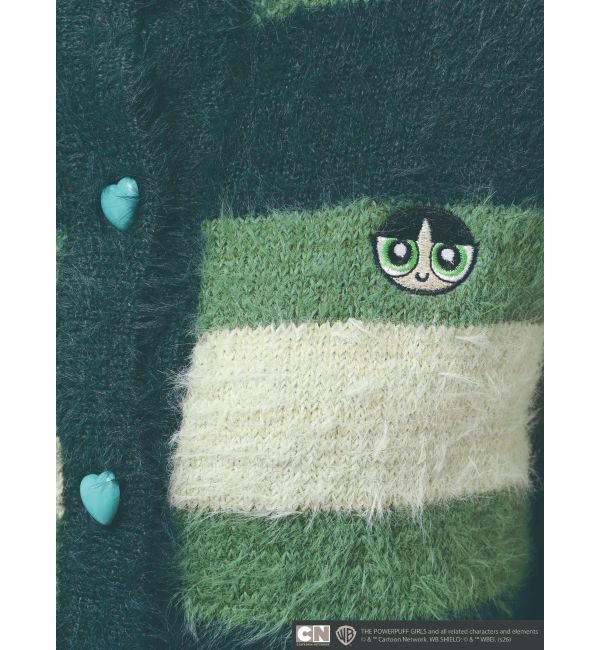 CALNAMUR「【パワーパフ ガールズ】カラーボーダーニットカーデ」|カーディガン|