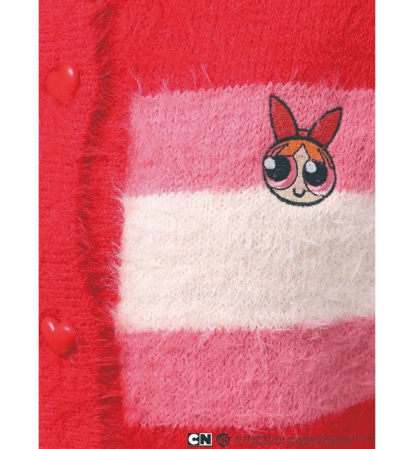 CALNAMUR「【パワーパフ ガールズ】カラーボーダーニットカーデ」|カーディガン|