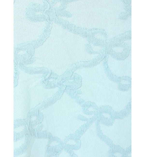 CALNAMUR「リボンジャガードカーディガン」|カーディガン|