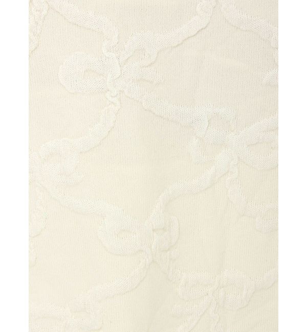 CALNAMUR「リボンジャガードカーディガン」|カーディガン|