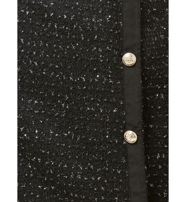 CALNAMUR「カットラメツイードラップ調スカート」|スカート|