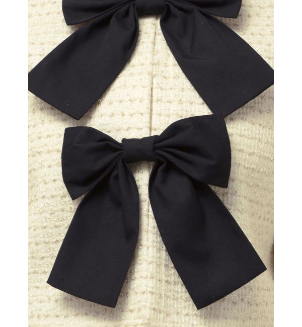 CALNAMUR「カットラメツイードリボンジャケット」|ノーカラージャケット|