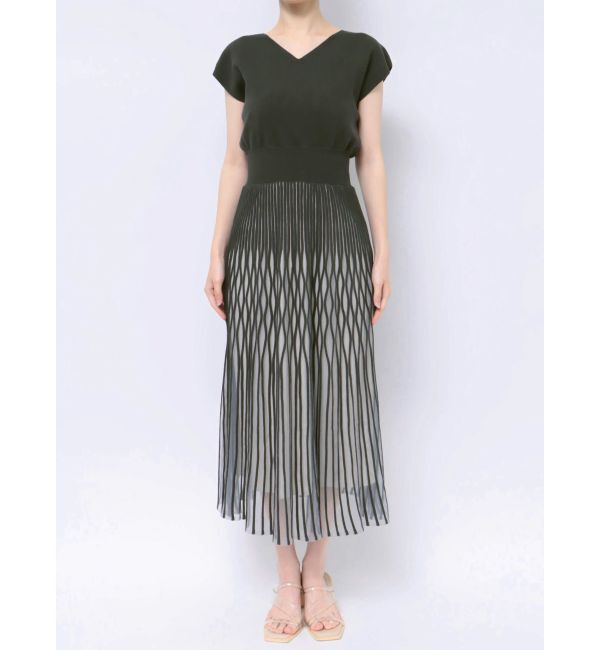 LAGUNAMOON「シアーパターンニットワンピース」|ワンピース|