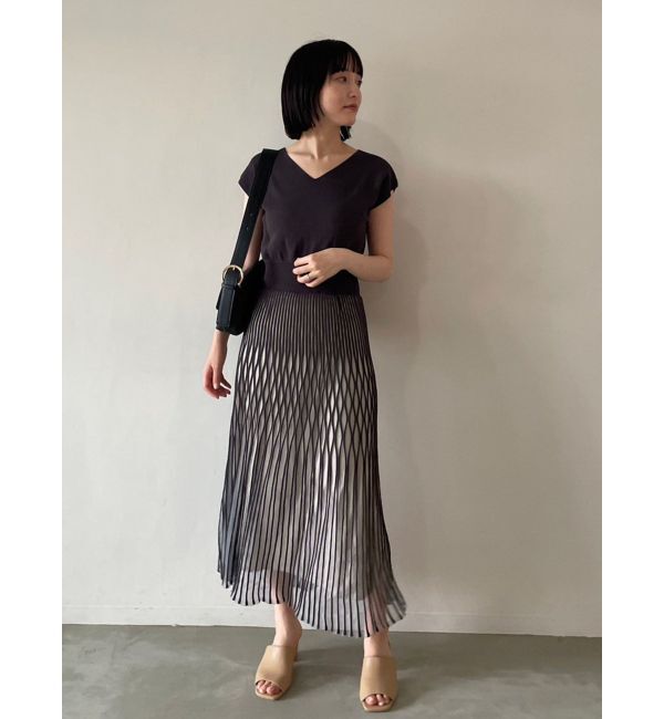 LAGUNAMOON「シアーパターンニットワンピース」|ワンピース|