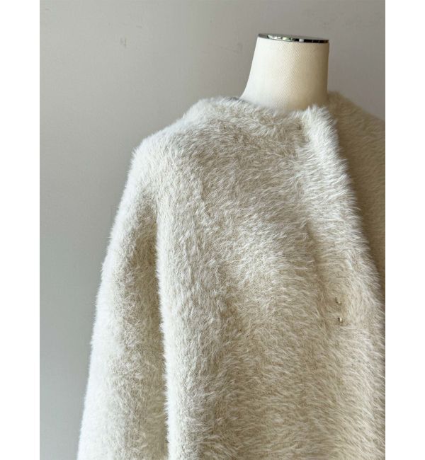 LAGUNAMOON「ミニシャギーセッケツニットカーディガン」|カーディガン|