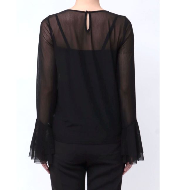 LAGUNAMOON「フレアスリーブチュールトップス」|Tシャツ・カットソー|