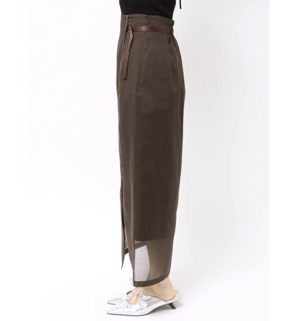 LAGUNAMOON「サテンパイピングシアーIラインスカート」|スカート|