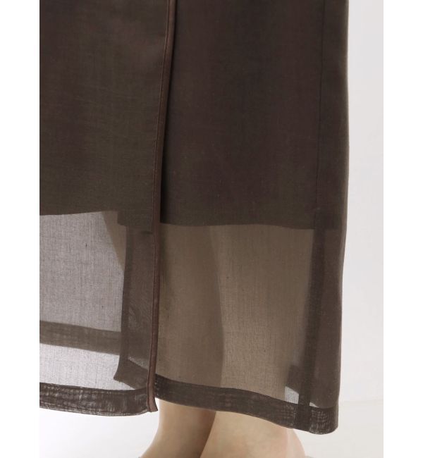 LAGUNAMOON「サテンパイピングシアーIラインスカート」|スカート|