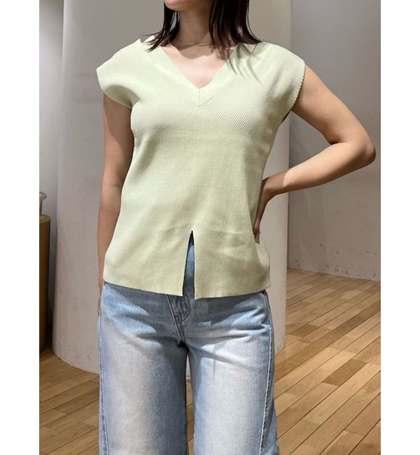 LAGUNAMOON「ダブルVネックニットプルオーバー」|ニット・セーター|