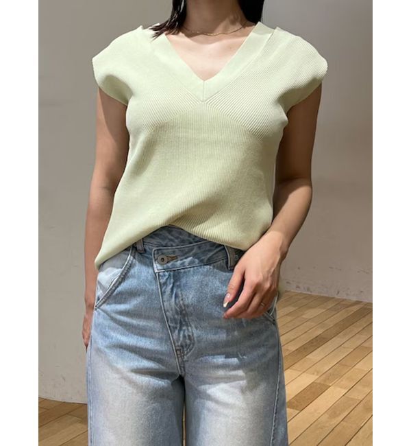 LAGUNAMOON「ダブルVネックニットプルオーバー」|ニット・セーター|