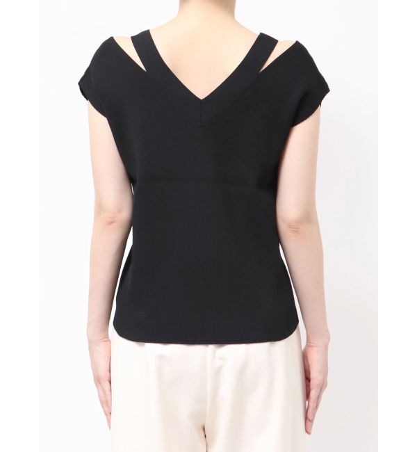 LAGUNAMOON「ダブルVネックニットプルオーバー」|ニット・セーター|