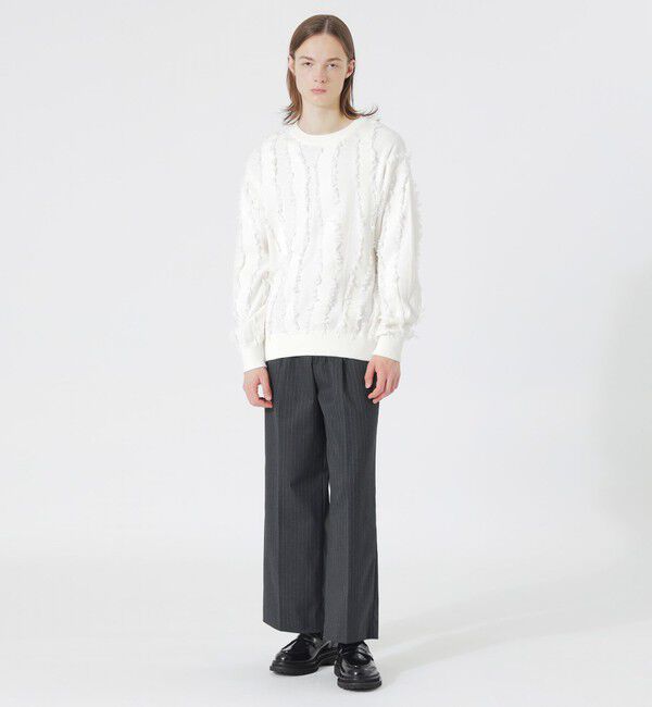  「バーティカルカットジャカードプルオーバー」|ニット・セーター|