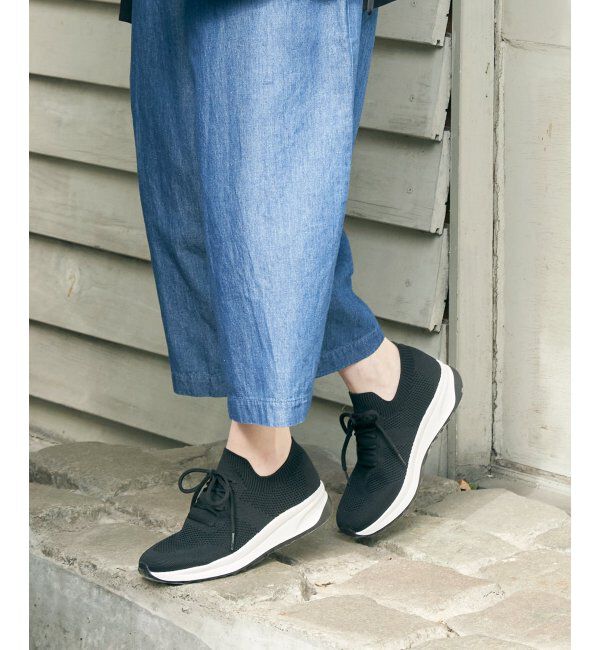 ikka「洗えるニットスニーカー」|その他|ブラック