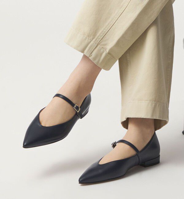 ODETTE E ODILE「【WEB限定】ポインテッド ストラップ フラット20■&darr;&uarr;」|パンプス|