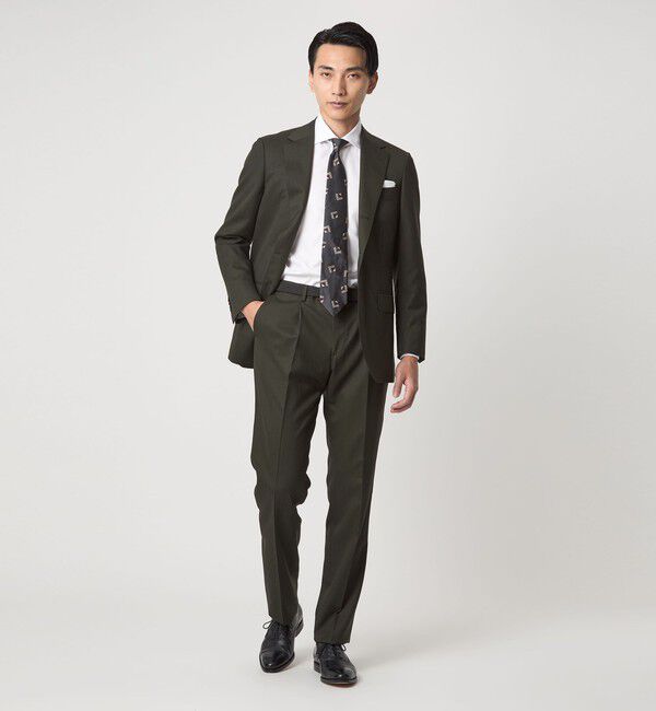 UNITED ARROWS green label relaxing「GUABELLO ヘリンボーン HX 1プリーツ スーツパンツ」|スーツ|