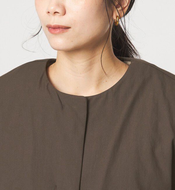 UNITED ARROWS green label relaxing「［size SHORTあり］パフィー ノーカラー ブルゾン 2 撥水 ウォッシャブル」|ブルゾン・スタジャン|