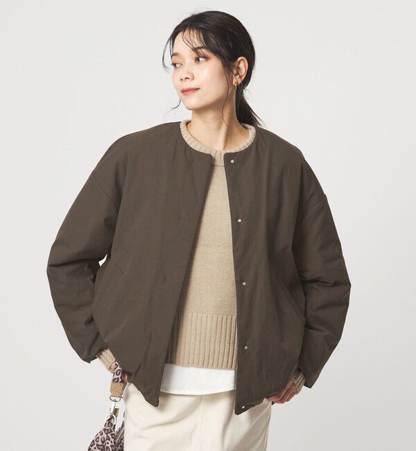 UNITED ARROWS green label relaxing「［size SHORTあり］パフィー ノーカラー ブルゾン 2 撥水 ウォッシャブル」|ブルゾン・スタジャン|