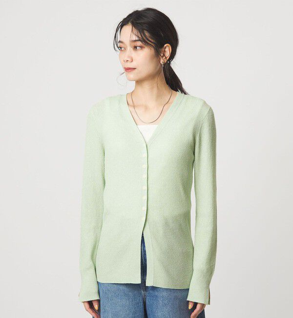 UNITED ARROWS green label relaxing「リブ ニット Vネック カーディガン ウォッシャブル」|カーディガン|